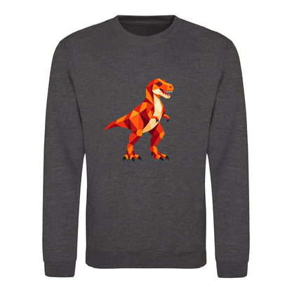 T-Rex Territory Adult Sweatshirt - Prism Kingdom Charcoal colour variant image
