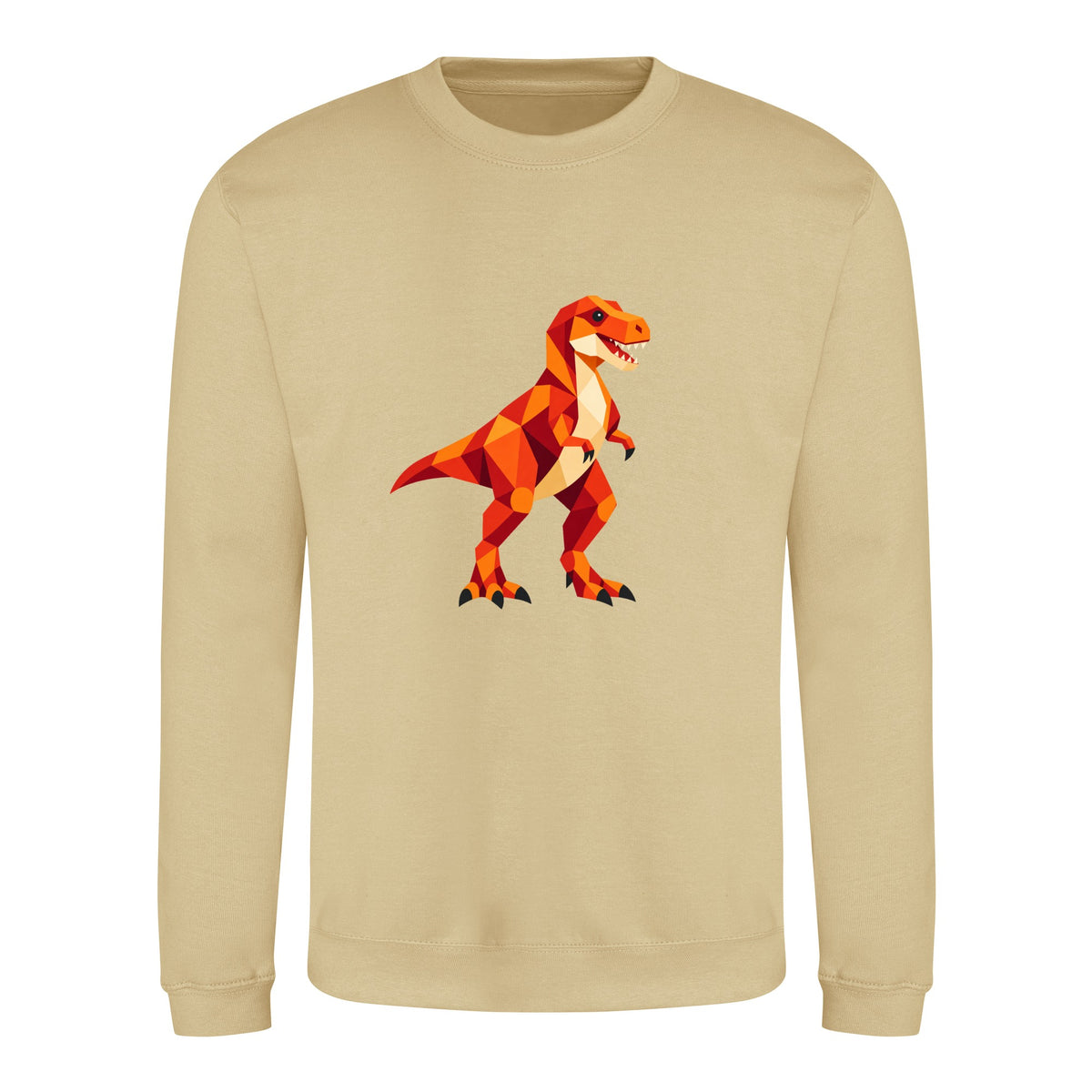 T-Rex Territory Adult Sweatshirt - Prism Kingdom Desert Sand colour variant image