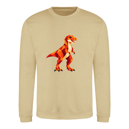 T-Rex Territory Adult Sweatshirt - Prism Kingdom Desert Sand colour variant image