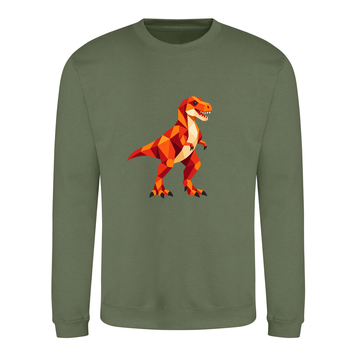 T-Rex Territory Adult Sweatshirt - Prism Kingdom Earthy Green colour variant image
