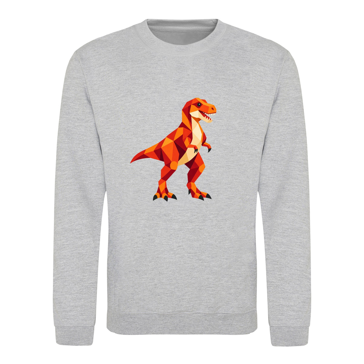 T-Rex Territory Adult Sweatshirt - Prism Kingdom Heather Grey colour variant image