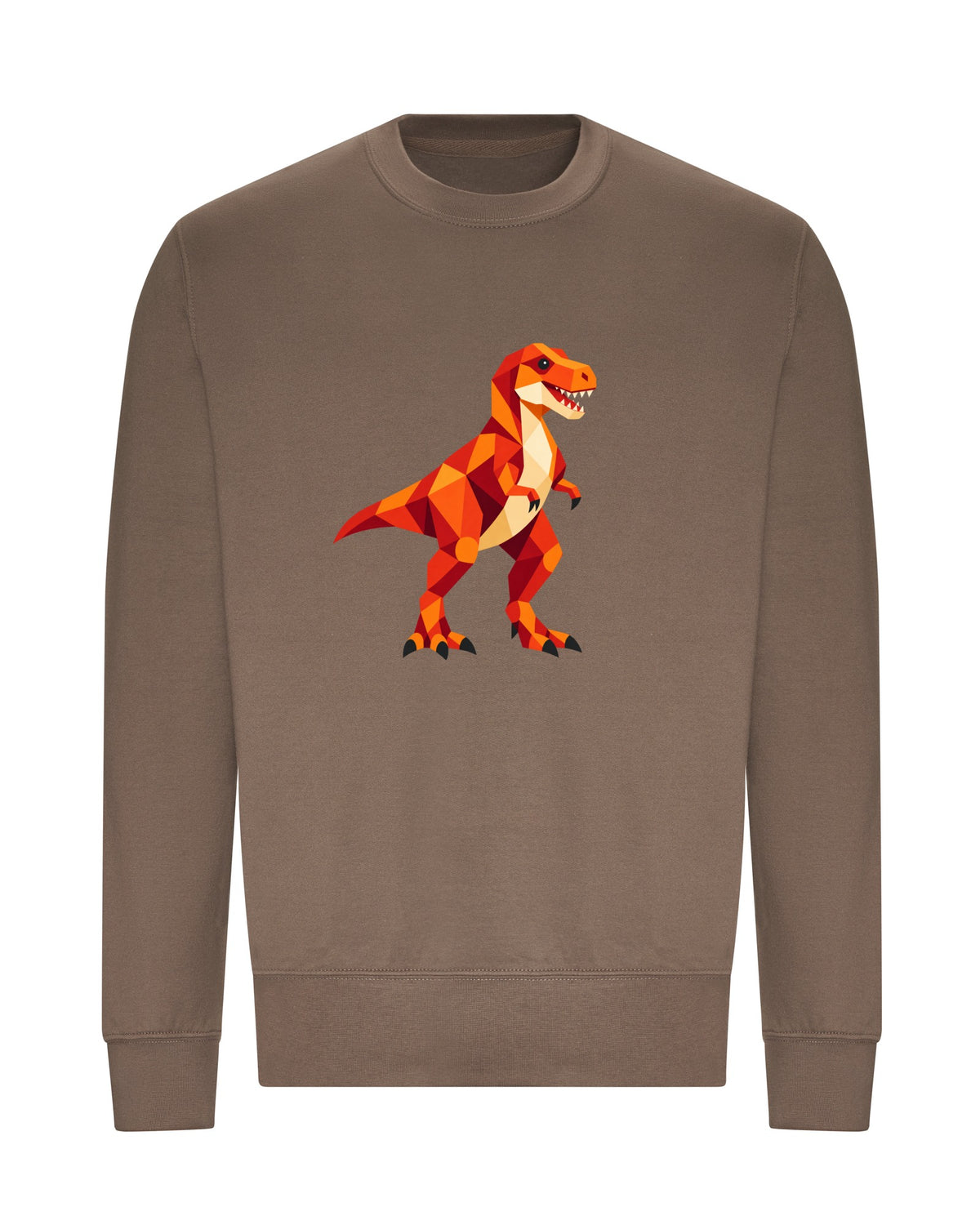 T-Rex Territory Adult Sweatshirt - Prism Kingdom Mocha Brown colour variant image
