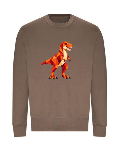 T-Rex Territory Adult Sweatshirt - Prism Kingdom Mocha Brown colour variant image
