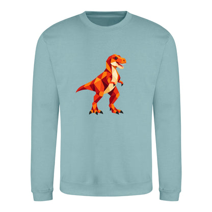 T-Rex Territory Adult Sweatshirt - Prism Kingdom Seafoam colour variant image