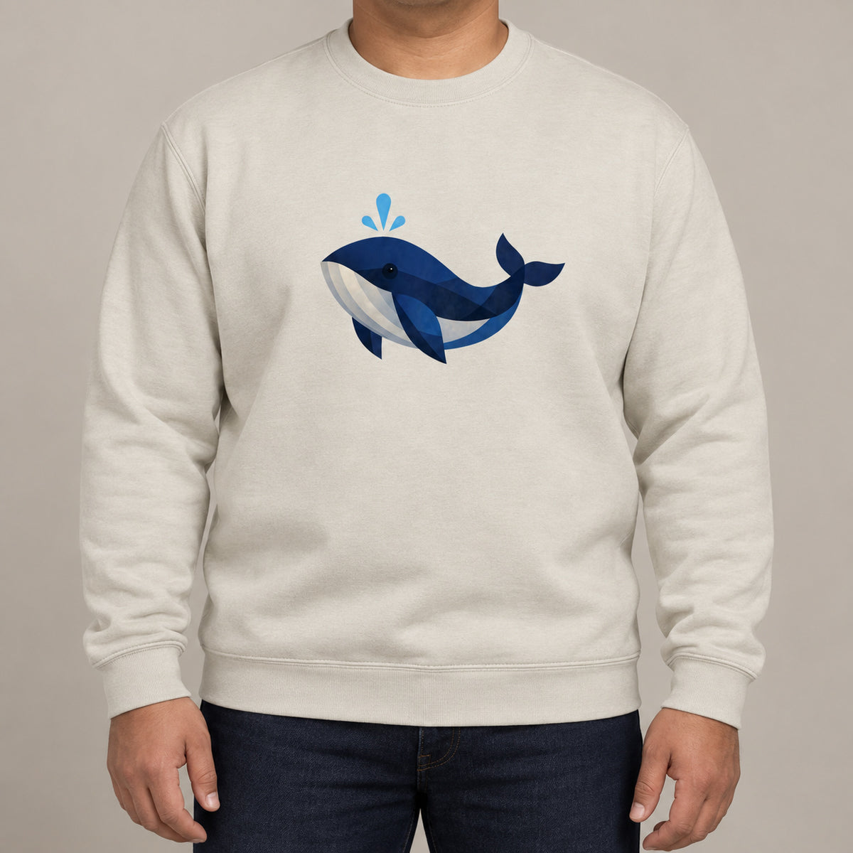 Whale in Blue Adult Sweatshirt - Prism Kingdom lead image