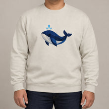 Whale in Blue Adult Sweatshirt - Prism Kingdom lead image