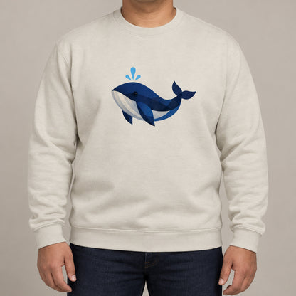 Whale in Blue Adult Sweatshirt - Prism Kingdom lead image