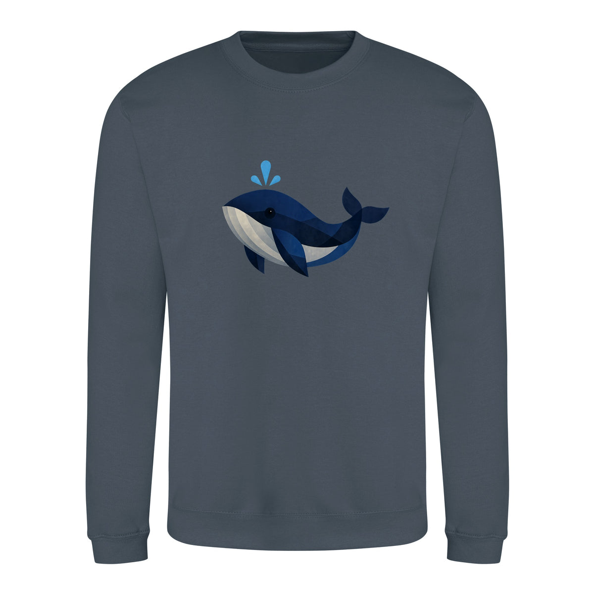 Whale in Blue Adult Sweatshirt - Prism Kingdom Airforce Blue colour variant image