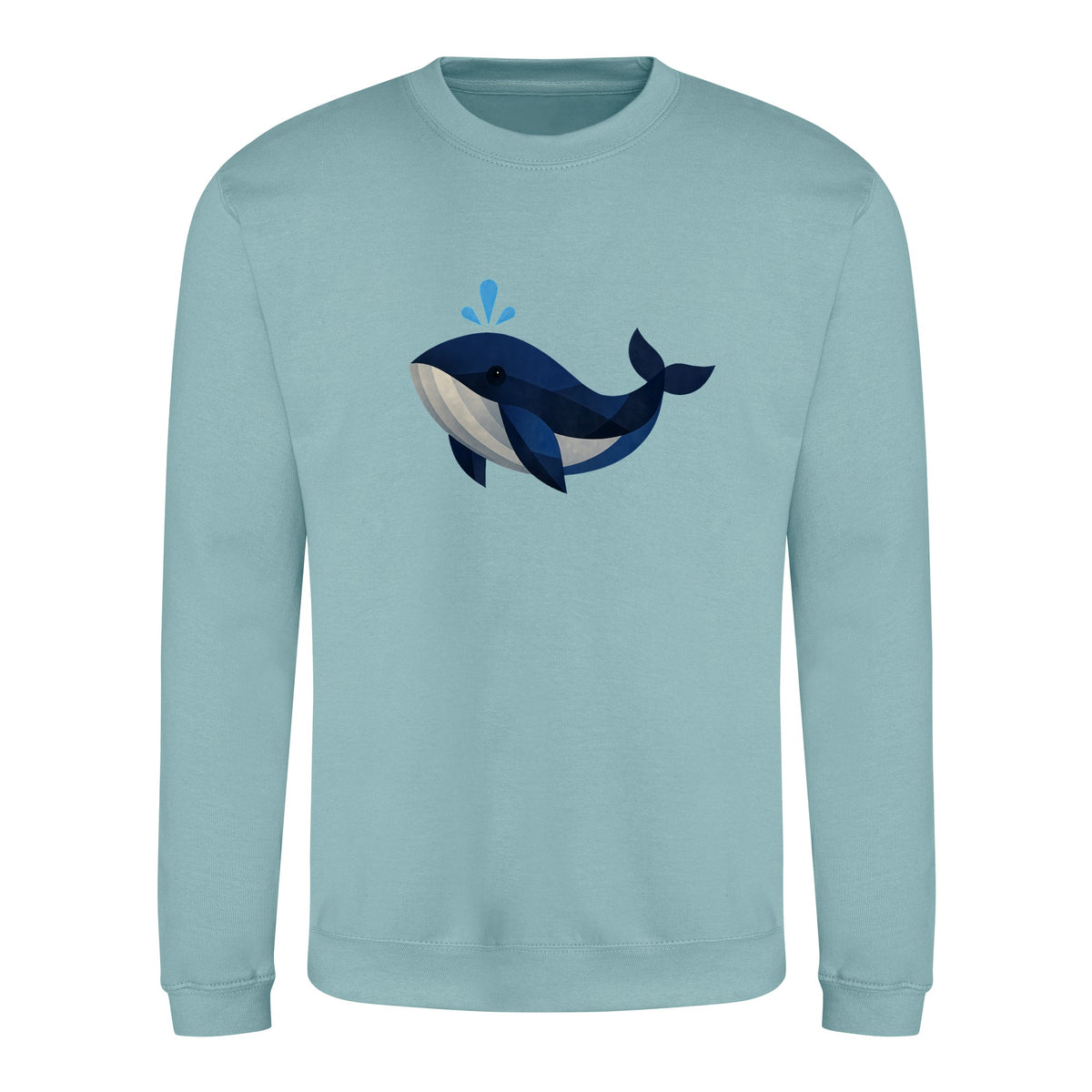 Whale in Blue Adult Sweatshirt - Prism Kingdom Seafoam colour variant image