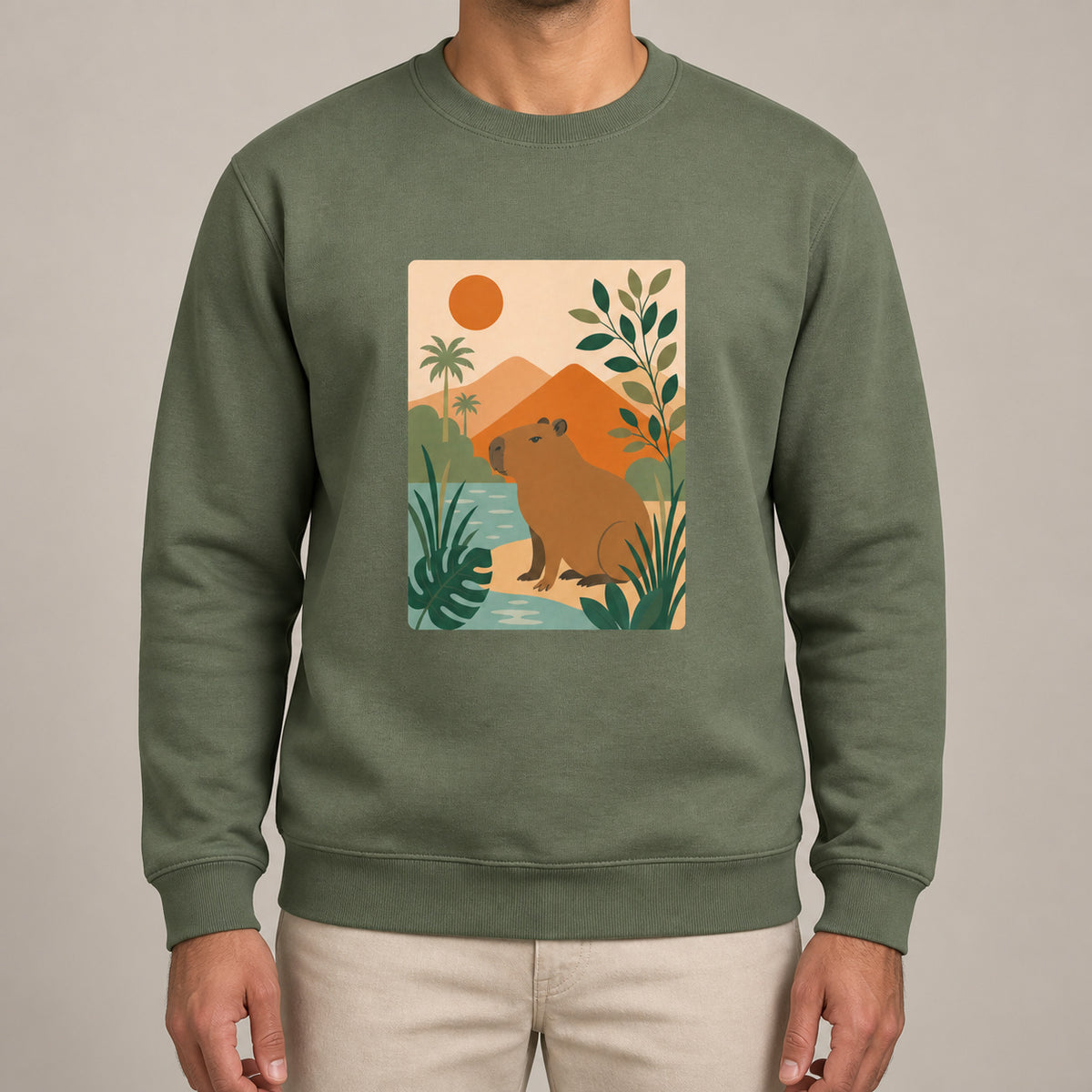 Capybara Oasis Adult Sweatshirt - Wild Horizons lead image
