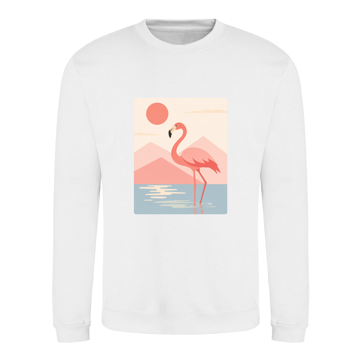 Flamingo Reflections Adult Sweatshirt - Wild Horizons Arctic White colour variant image
