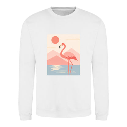Flamingo Reflections Adult Sweatshirt - Wild Horizons Arctic White colour variant image