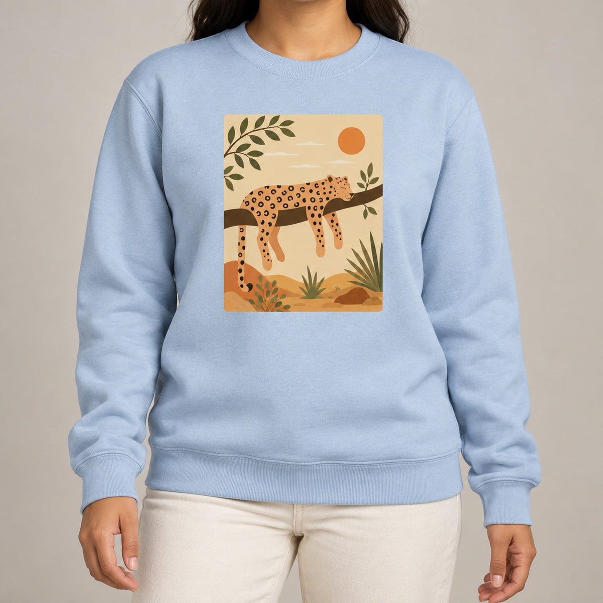 Leopard in the Shade Adult Sweatshirt - Wild Horizons lead image