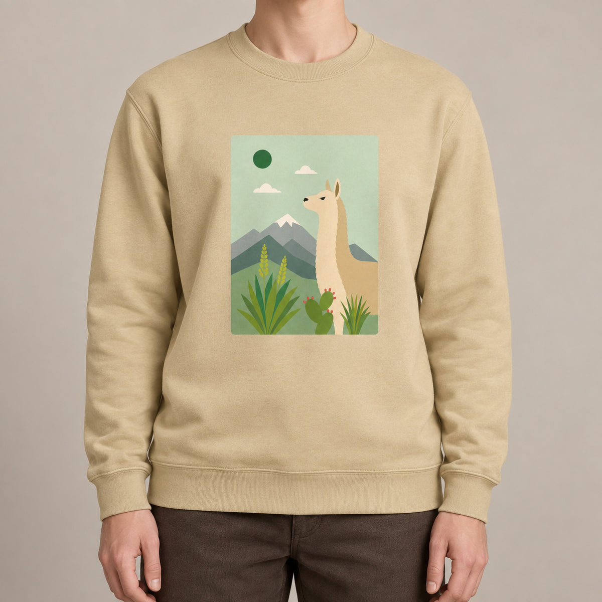 Llama in the Highlands Adult Sweatshirt - Wild Horizons lead image