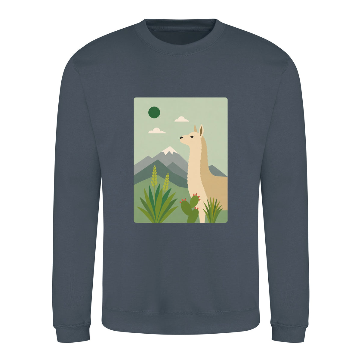 Llama in the Highlands Adult Sweatshirt - Wild Horizons Airforce Blue colour variant image