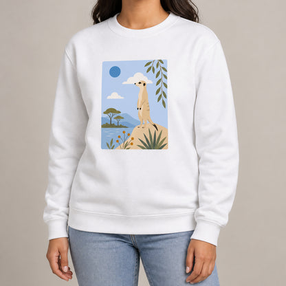 Meerkat Lookout Adult Sweatshirt - Wild Horizons lead image