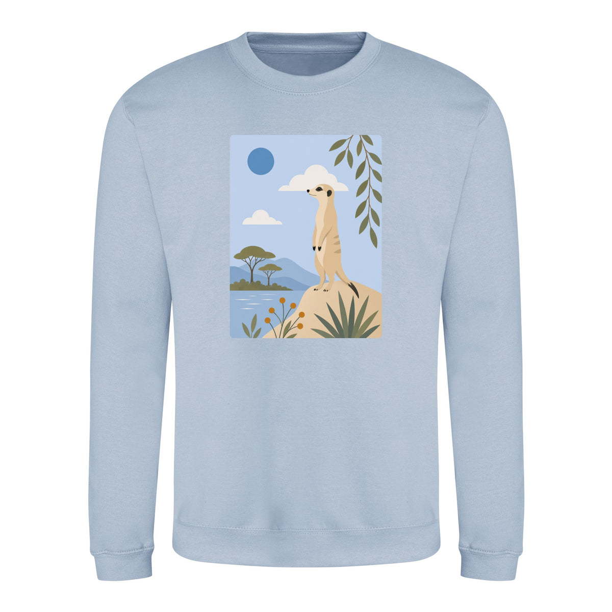 Meerkat Lookout Adult Sweatshirt - Wild Horizons Sky Blue colour variant image