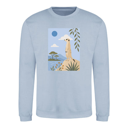 Meerkat Lookout Adult Sweatshirt - Wild Horizons Sky Blue colour variant image