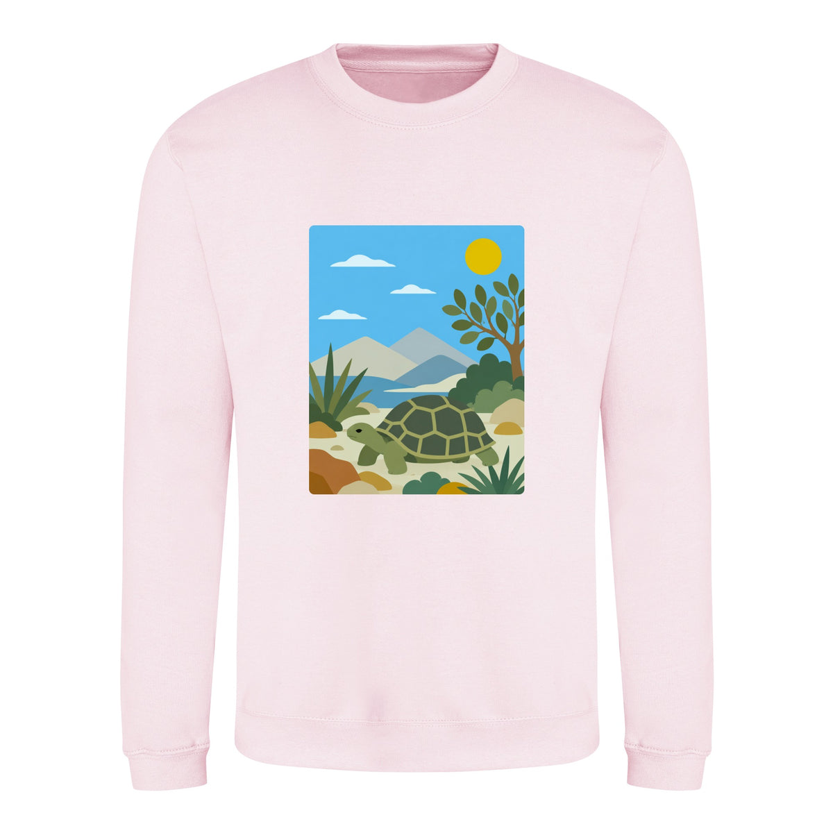 Tortoise Trail Adult Sweatshirt - Wild Horizons Baby Pink colour variant image