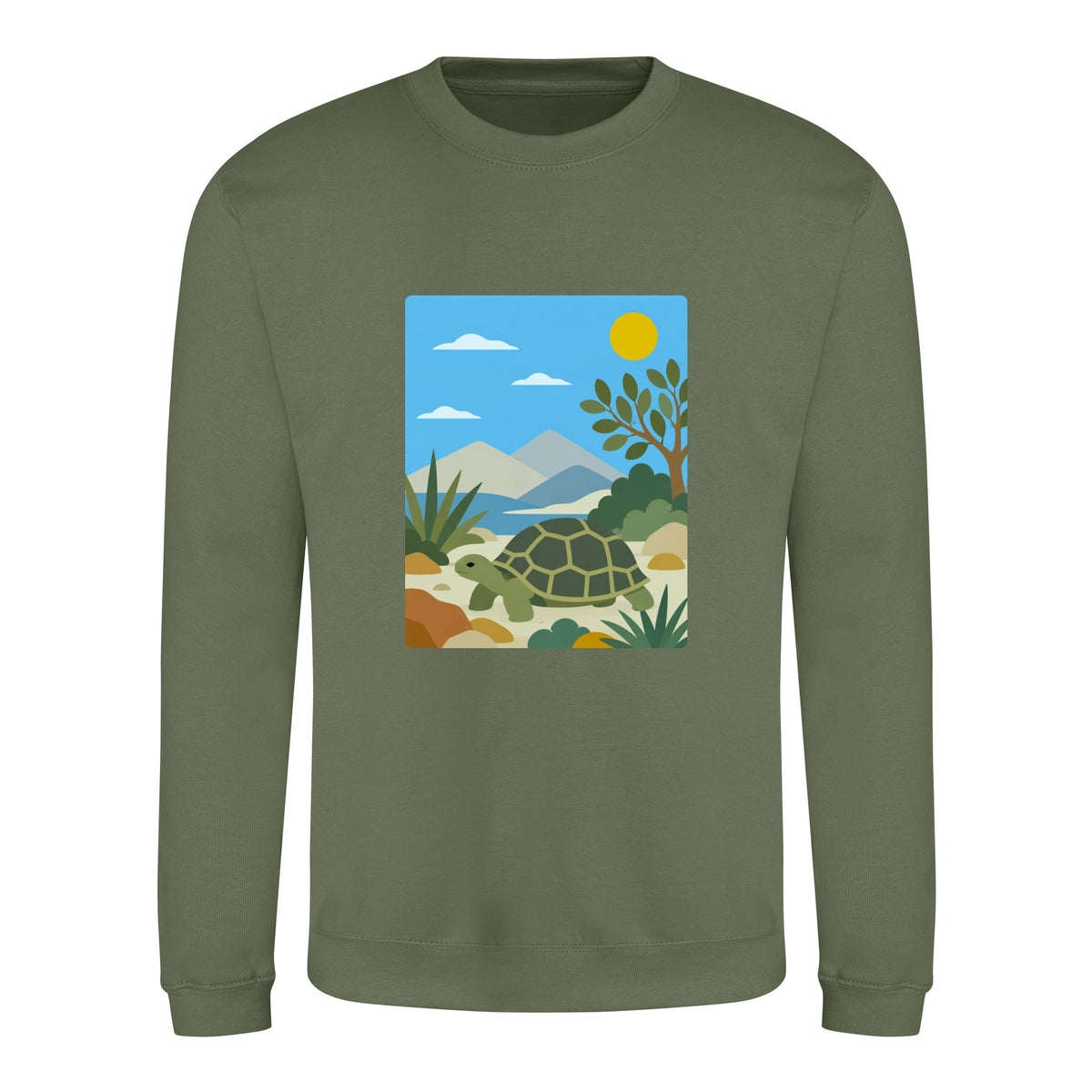 Tortoise Trail Adult Sweatshirt - Wild Horizons Earthy Green colour variant image