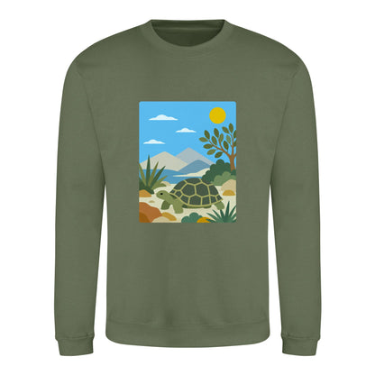 Tortoise Trail Adult Sweatshirt - Wild Horizons Earthy Green colour variant image