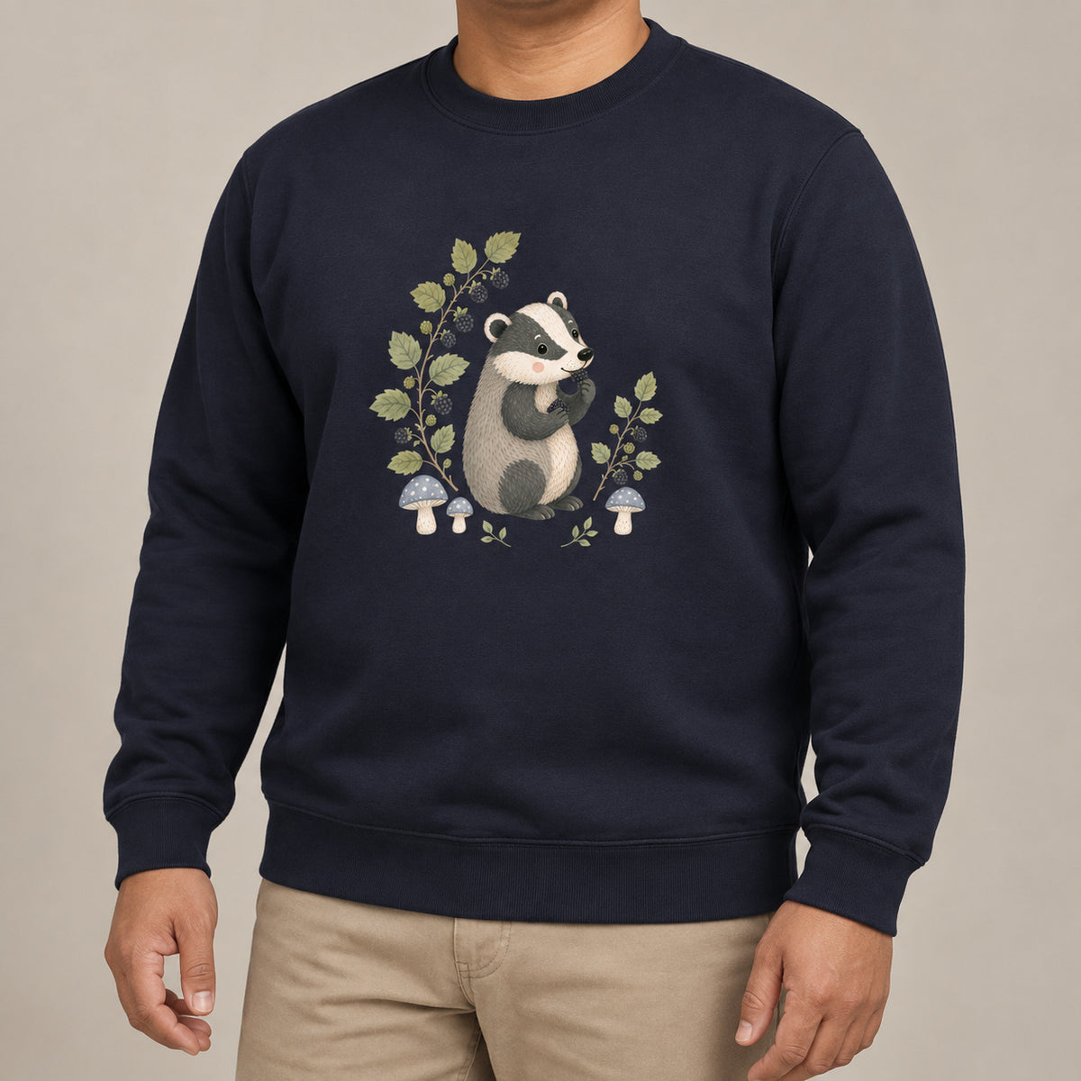 Badger's Blackberry Adult Sweatshirt - Once Upon a Woodland lead image