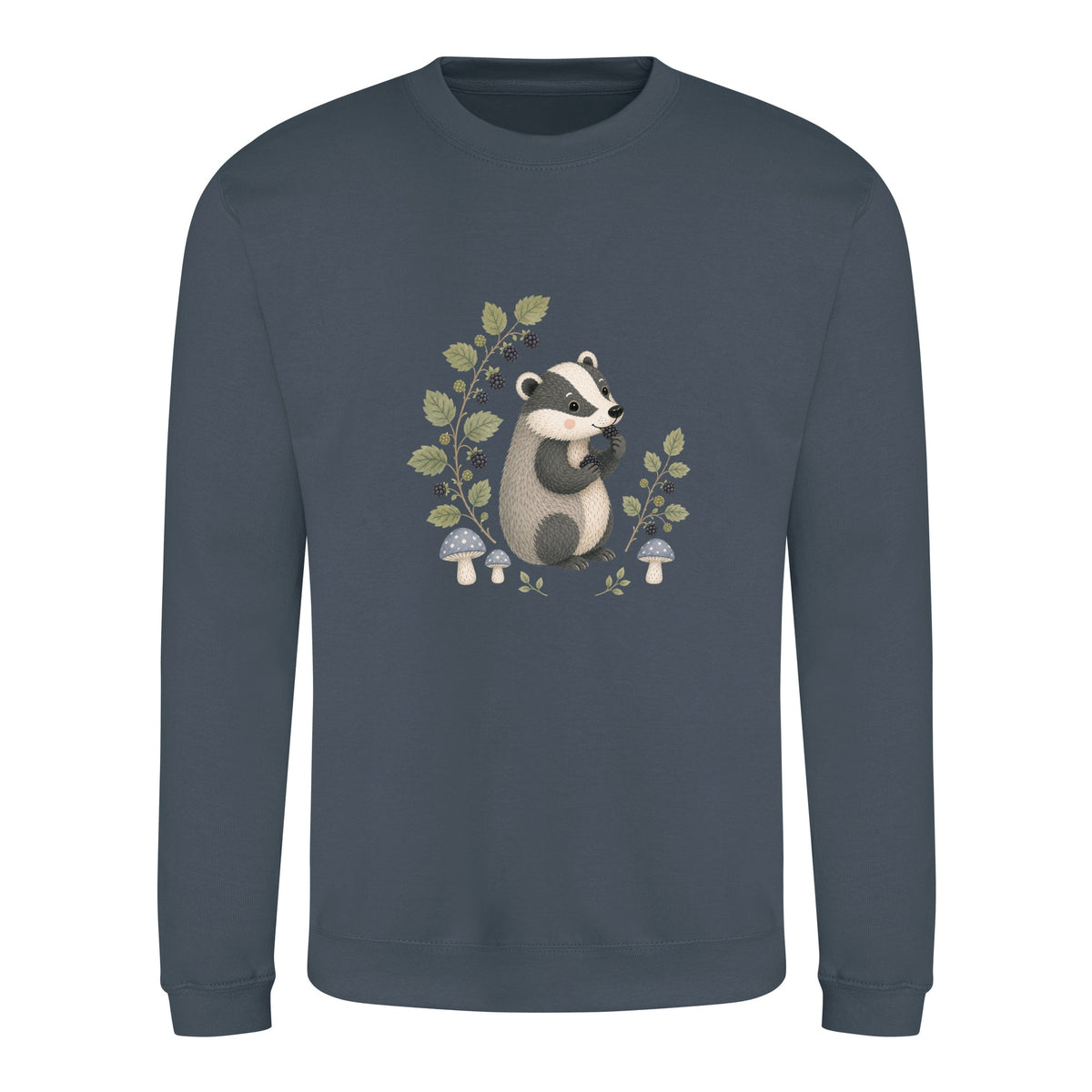 Badger's Blackberry Adult Sweatshirt - Once Upon a Woodland Airforce Blue colour variant image