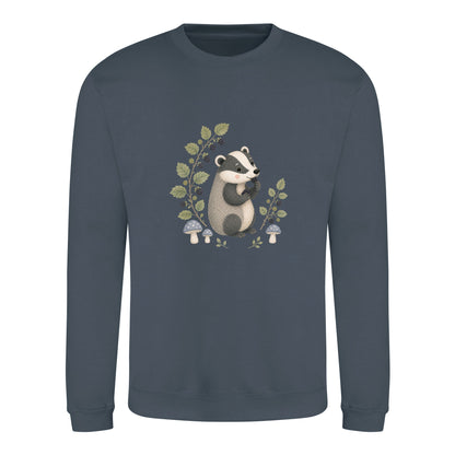 Badger's Blackberry Adult Sweatshirt - Once Upon a Woodland Airforce Blue colour variant image