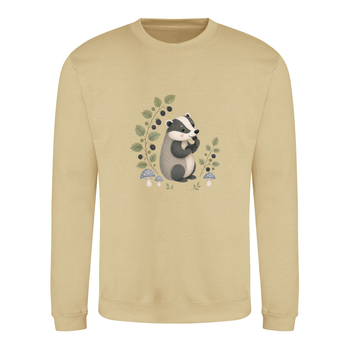 Badger's Blackberry Adult Sweatshirt - Once Upon a Woodland Desert Sand colour variant image