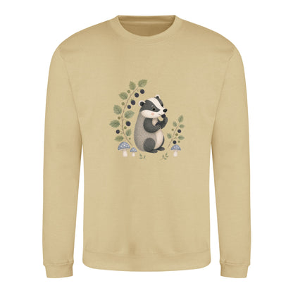 Badger's Blackberry Adult Sweatshirt - Once Upon a Woodland Desert Sand colour variant image