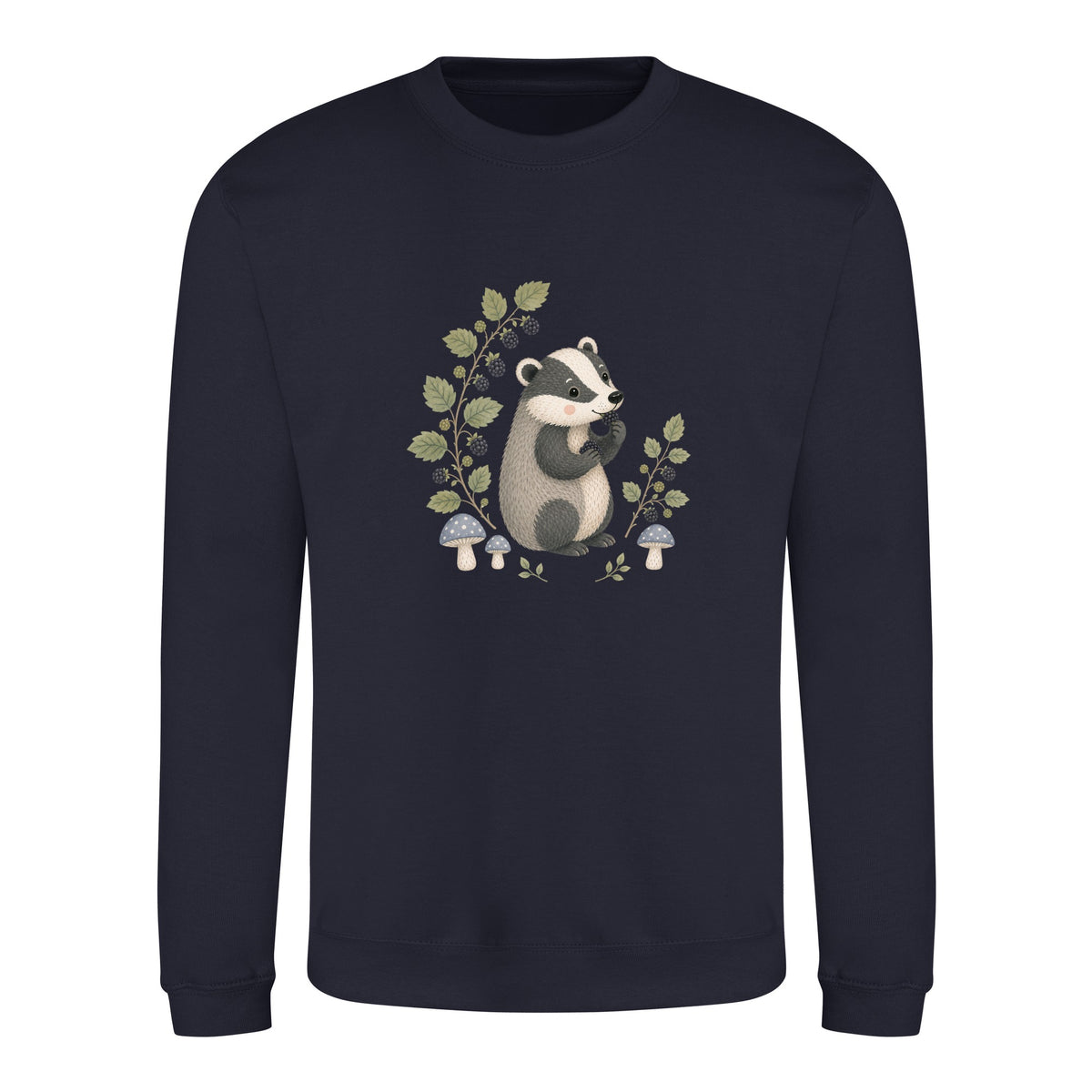 Badger's Blackberry Adult Sweatshirt - Once Upon a Woodland French Navy colour variant image