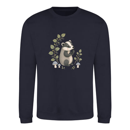 Badger's Blackberry Adult Sweatshirt - Once Upon a Woodland French Navy colour variant image