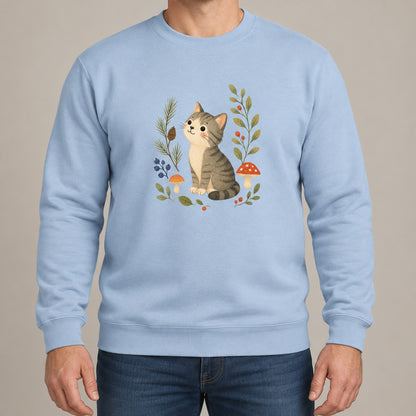 Kitten in the Pines Adult Sweatshirt - Once Upon a Woodland lead image