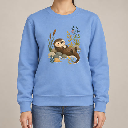 Otter by the Reeds Adult Sweatshirt - Once Upon a Woodland lead image