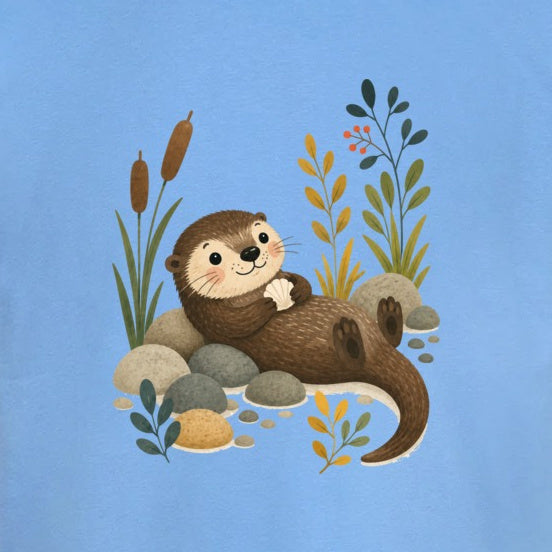 Otter by the Reeds Adult Sweatshirt - Once Upon a Woodland gallery image 2