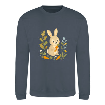 Rabbit's Carrot Patch Adult Sweatshirt - Once Upon a Woodland Airforce Blue colour variant image