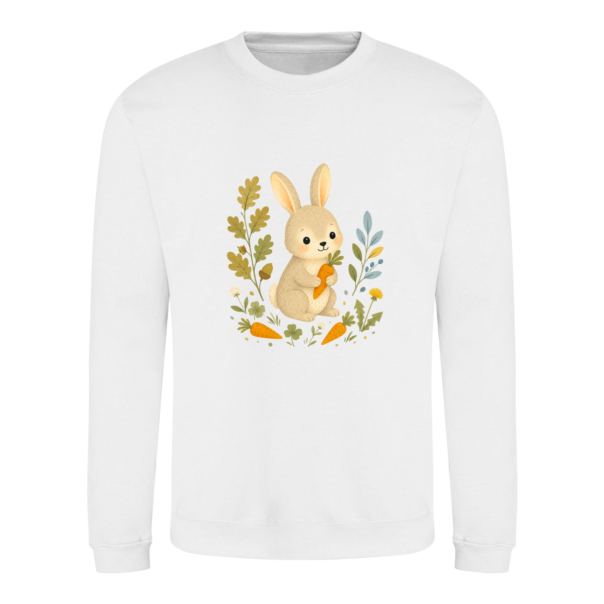 Rabbit's Carrot Patch Adult Sweatshirt - Once Upon a Woodland Arctic White colour variant image