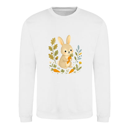 Rabbit's Carrot Patch Adult Sweatshirt - Once Upon a Woodland Arctic White colour variant image
