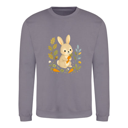 Rabbit's Carrot Patch Adult Sweatshirt - Once Upon a Woodland Dusty Lilac colour variant image