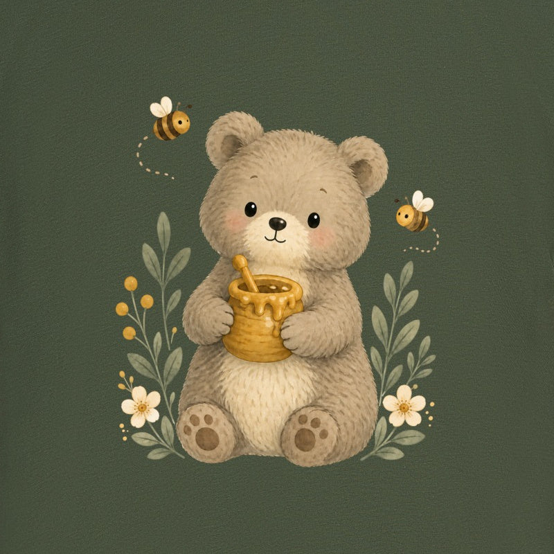 Bear and the Honey Bees Adult Sweatshirt - Once Upon a Woodland gallery image 2
