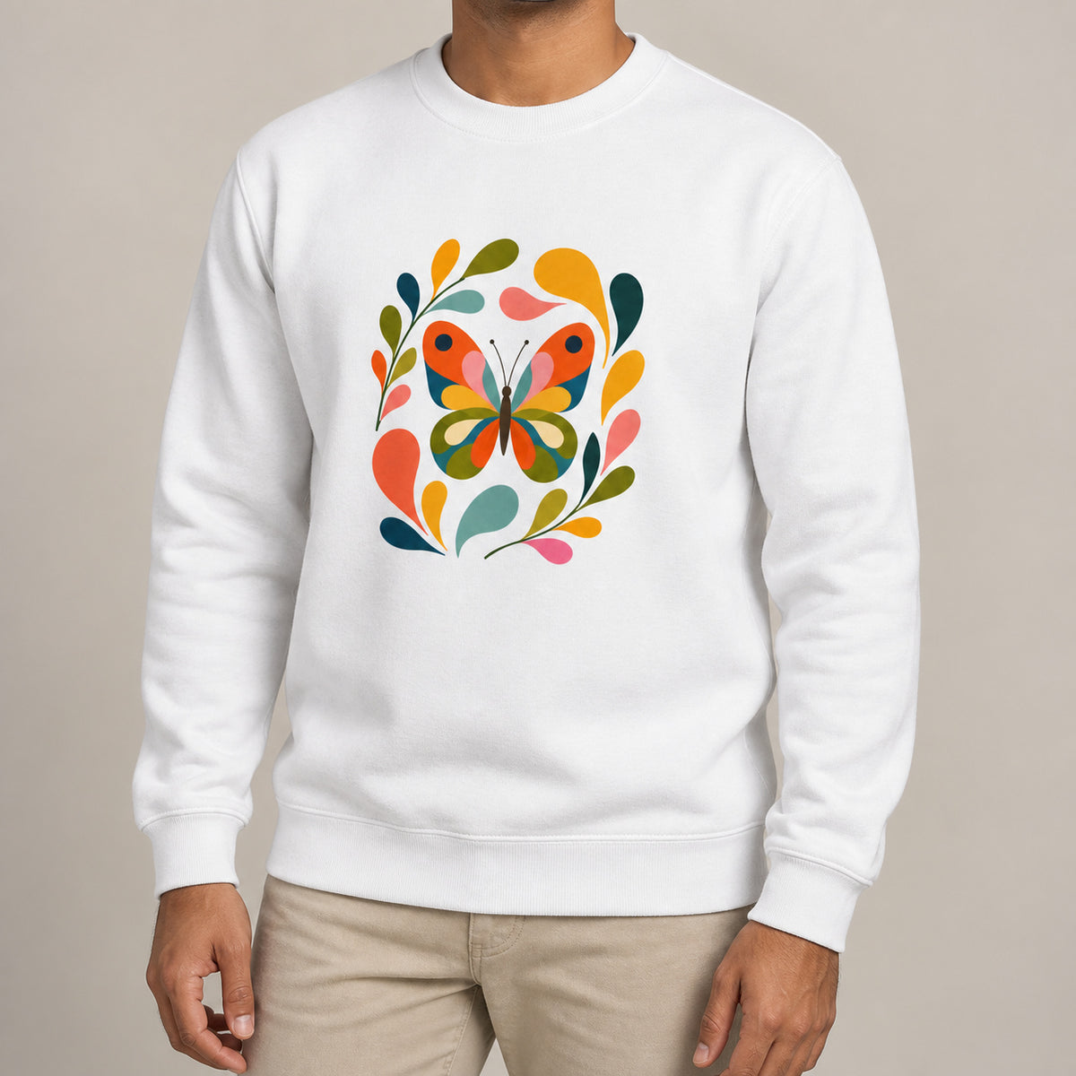 Wings in Bloom Adult Sweatshirt - Freeform Fauna lead image