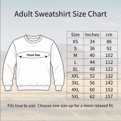 Wings in Bloom Adult Sweatshirt - Freeform Fauna semantic size guide