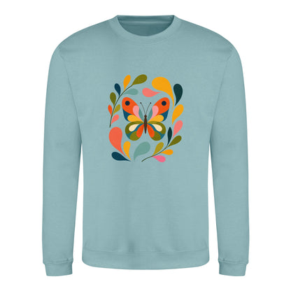 Wings in Bloom Adult Sweatshirt - Freeform Fauna Seafoam colour variant image