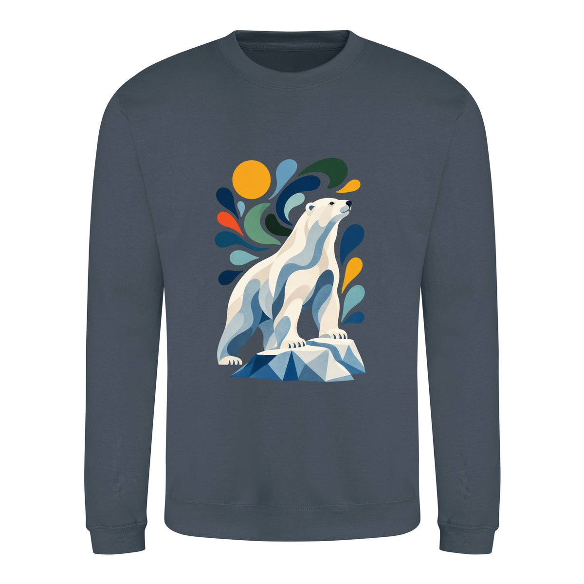 Arctic Resolve Adult Sweatshirt - Freeform Fauna Airforce Blue colour variant image