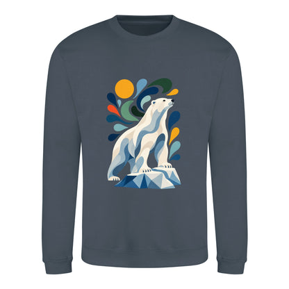 Arctic Resolve Adult Sweatshirt - Freeform Fauna Airforce Blue colour variant image