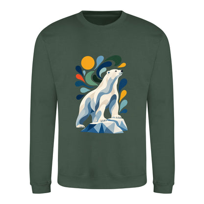 Arctic Resolve Adult Sweatshirt - Freeform Fauna Bottle Green colour variant image
