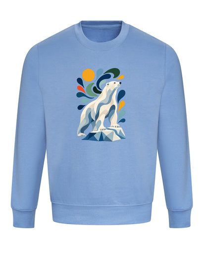 Arctic Resolve Adult Sweatshirt - Freeform Fauna Cornflower Blue colour variant image