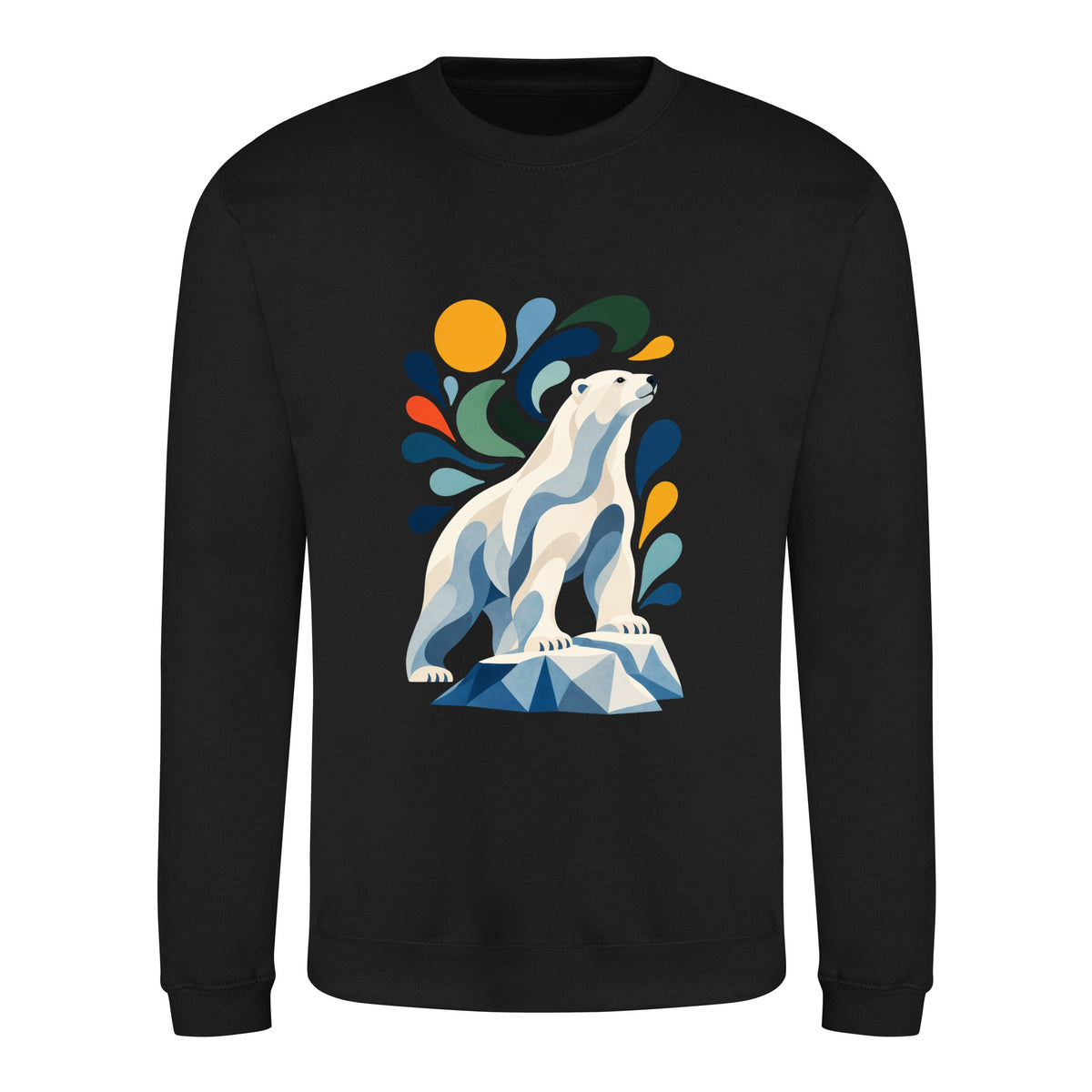 Arctic Resolve Adult Sweatshirt - Freeform Fauna Deep Black colour variant image