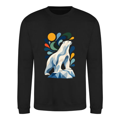 Arctic Resolve Adult Sweatshirt - Freeform Fauna Deep Black colour variant image