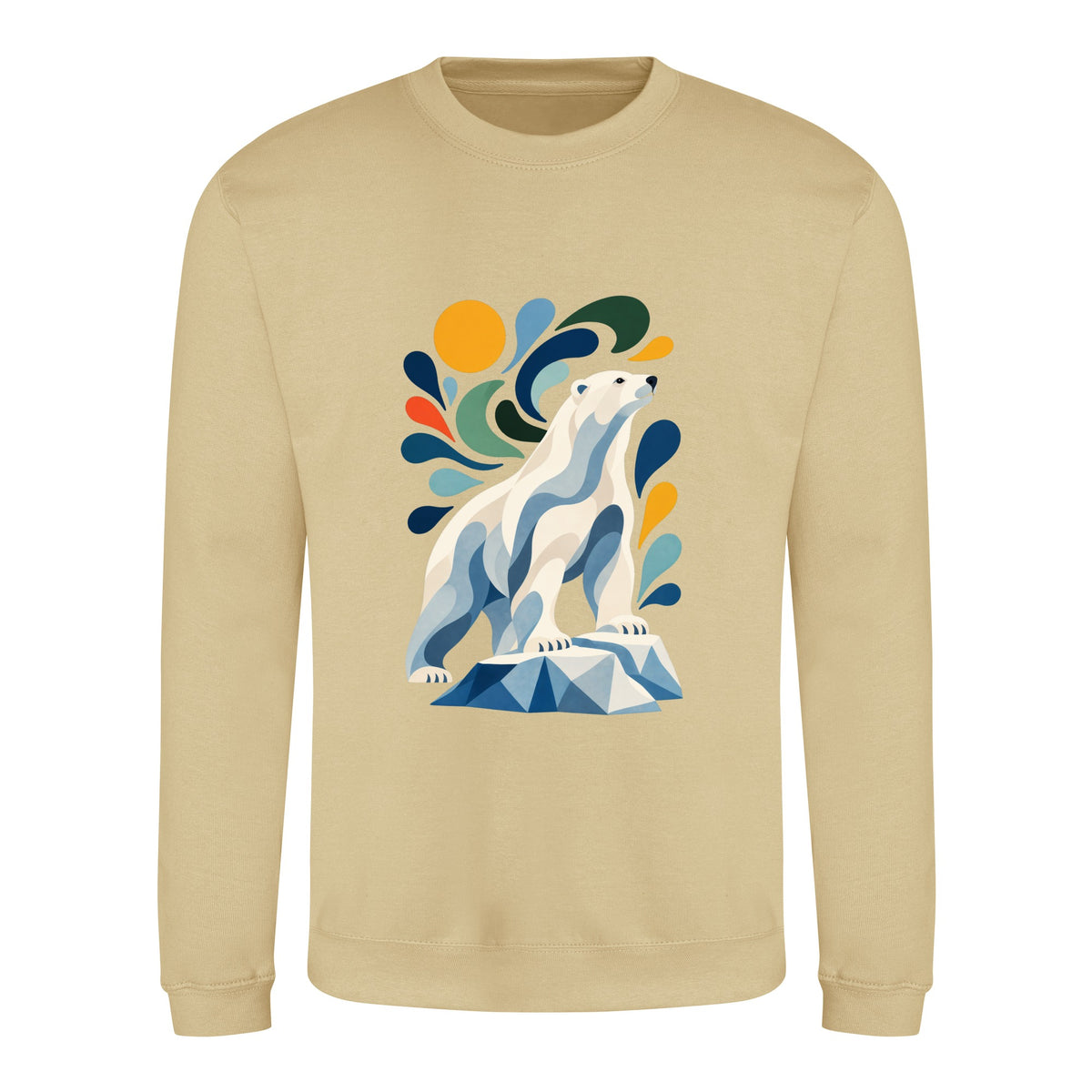 Arctic Resolve Adult Sweatshirt - Freeform Fauna Desert Sand colour variant image
